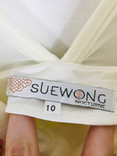 Load image into Gallery viewer, Sue Wong Women's Lace Embroidered Maxi Dress | UK10 | White