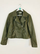 Load image into Gallery viewer, Red Herring Women’s Faux Leather Biker Jacket | UK14 | Green