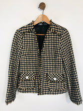 Load image into Gallery viewer, Zara Women's Tweed Collarless Blazer Jacket | M UK10-12 | Multicoloured