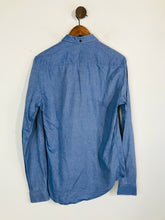 Load image into Gallery viewer, Zara Men's Cotton Long Sleeve Button-Up Shirt | S | Blue