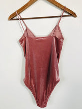 Load image into Gallery viewer, Topshop Women's Velvet Bodysuit Tank Top | UK6 | Pink