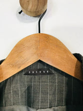 Load image into Gallery viewer, Sacoor Women's Wool Striped Blazer Jacket | 44 | Grey