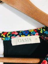 Load image into Gallery viewer, Oasis Women's Colour Block Floral T-Shirt | M UK10-12 | Black