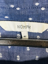 Load image into Gallery viewer, Nümph Women's Cotton Polka Dot Blouse | EU42 UK14 | Blue