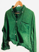 Load image into Gallery viewer, Marc O’Polo Women's Crop Corduroy Button-Up Shirt | M UK10-12 | Green