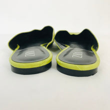 Load image into Gallery viewer, Zara Womens Leather Slider Sandals | EU40 UK7 | Lime Green