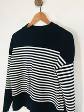 Load image into Gallery viewer, Hobbs Women's Striped High Neck Jumper | M UK10-12 | Blue