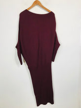 Load image into Gallery viewer, Reiss Women's Long Sleeve Ribbed Midi Dress | M UK10-12 | Red