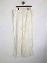 Load image into Gallery viewer, Monsoon Women's Linen Blend Casual Trousers | UK16 | White