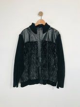 Load image into Gallery viewer, Lisa Women's Faux Fur Bomber Jacket | L UK14 | Black