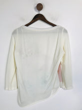 Load image into Gallery viewer, Zara Women's Floral Asymmetrical Blouse | M UK10-12 | Beige