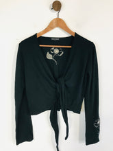 Load image into Gallery viewer, Bandolera Women's Floral Embroidered Cardigan | L UK14 | Black