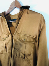 Load image into Gallery viewer, Zara Women's Silk Long Sleeve Blouse | XS UK6-8 | Beige