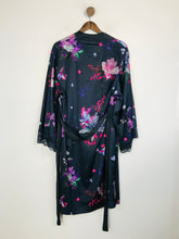 Load image into Gallery viewer, B by Ted Baker Women's Floral Satin Dressing Gown NWT | UK8-10 | Black