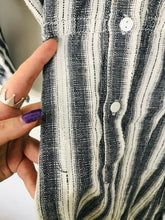 Load image into Gallery viewer, Max Studio Women's Cotton Striped Shirt Dress | L UK14 | Grey