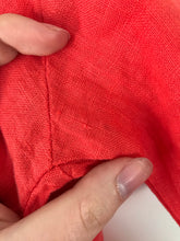 Load image into Gallery viewer, WoolOvers Women’s Linen Pleated Midi Tunic Dress | UK16 | Red Orange