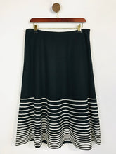 Load image into Gallery viewer, Coast Women's Wool Striped A-Line Skirt | UK12 | Black