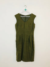 Load image into Gallery viewer, Hobbs Women’s Linen Pinafore Midi Dress | UK10 | Green