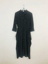 Load image into Gallery viewer, Whistles Women’s Polka Dot Shirt Style Maxi Dress | UK 10 | Black