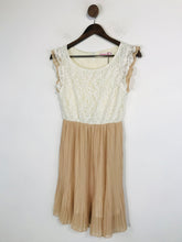 Load image into Gallery viewer, Absolutely & Faith Women's Lace Pleated A-Line Dress NWT | S UK8 | Beige