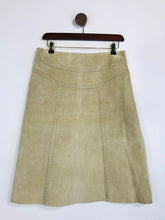 Load image into Gallery viewer, Morgan De Toi Women's Leather Suede A-Line Skirt | EU38 UK10 | Beige