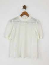 Load image into Gallery viewer, Arket Women’s Floral Sheer Tshirt | UK14 | White