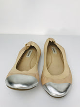 Load image into Gallery viewer, Dune Women's Leather Slip On Flats Shoes | EU37 UK4 | Beige