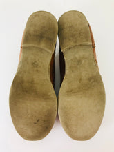 Load image into Gallery viewer, Bertie Women’s Leather Brogue Heart Flat Shoes | 40 UK7 | Brown