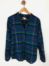 Load image into Gallery viewer, Hobbs Women's Tartan Check Frill Collar Button-Up Shirt | UK14 | Multicoloured