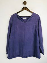 Load image into Gallery viewer, Nicole Farhi Women's V-Neck Blouse | UK12 | Purple