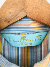 Load image into Gallery viewer, Hawes & Curtis Women’s Stripe Button-Up Shirt | UK16 | Blue Yellow