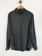 Load image into Gallery viewer, Versace Men's Cotton Striped Button-Up Shirt | 42 | Black