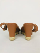 Load image into Gallery viewer, Dune Womens Peep Toe Wedge Heel | UK 7 | Brown