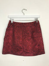 Load image into Gallery viewer, Karen Millen Floral Jacquard Mini Skirt | UK8 | Red