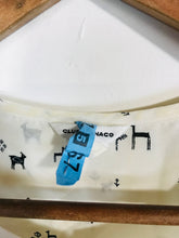 Load image into Gallery viewer, Club Monaco Women's Animal Print Button-Up Shirt | XS UK6-8 | Beige