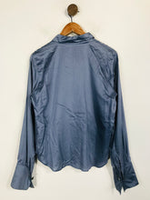 Load image into Gallery viewer, Agnes B Paris Women's Ruffle Button-Up Shirt | EU42 UK14 | Blue