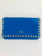 Load image into Gallery viewer, Valentino Women's Leather Studded Clutch Bag | OS | Blue