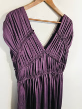 Load image into Gallery viewer, Tory Burch Women's Silk Ruffle Midi Dress | M UK10-12 | Purple