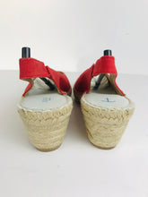 Load image into Gallery viewer, Seasalt Women's Espadrille Slingback Wedge Sandals | EU39 UK6 | Red