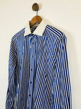 Load image into Gallery viewer, Duchamp Men's Striped Long Sleeve Button-Up Shirt | 43 | Blue