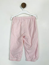 Load image into Gallery viewer, John Lewis Kid's Cotton Check Gingham Casual Trousers | 12-18 months | Pink