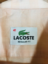 Load image into Gallery viewer, Lacoste Men's Check Gingham Short Sleeve Button-Up Shirt | 41 L | Pink