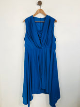 Load image into Gallery viewer, Biba Women's Cowl Neck Pleated A-Line Dress NWT | UK18 | Blue