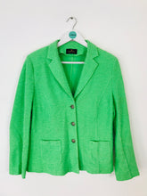 Load image into Gallery viewer, Eugen Klein Women’s Textured Blazer Suit Jacket | UK16 | Green