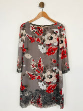 Load image into Gallery viewer, Monsoon Women's Floral Shift Dress | UK12 | Grey