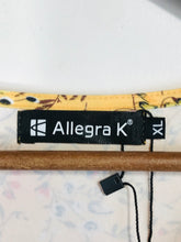 Load image into Gallery viewer, Allegra K Women's Floral Ruched Sheath Dress NWT | XL UK16 | Yellow