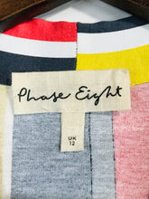 Load image into Gallery viewer, Phase Eight Women's Polka Dot Striped A-Line Dress | UK12 | Multicoloured