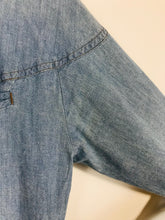 Load image into Gallery viewer, Nicole Farhi Women's Boho Button-Up Shirt | S/M | Blue