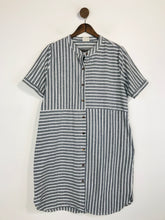 Load image into Gallery viewer, Nhai May Women's Striped Midi Shift Dress | M UK10-12 | Grey