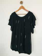 Load image into Gallery viewer, Planet Women's Embroidered Blouse | UK14 | Black